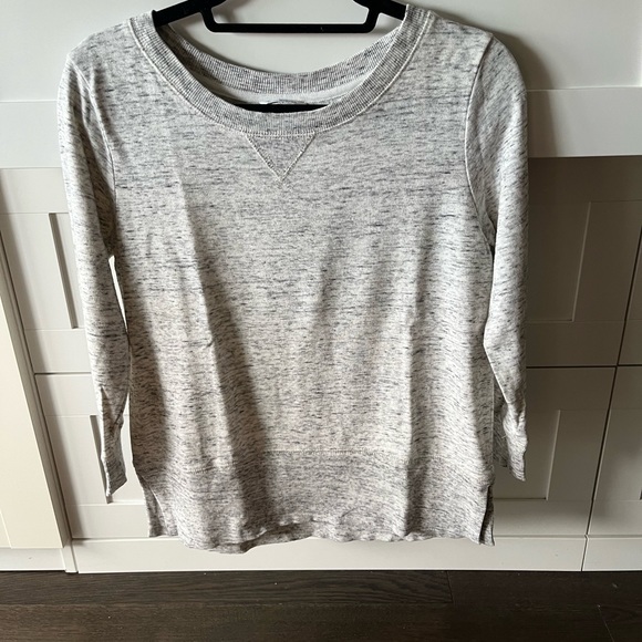 Club Monaco salt & pepper sweatshirt, 3/4 length sleeves, size medium - Picture 1 of 4